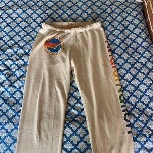 Aviator Nation Sweatpants with rainbow logo Size L
